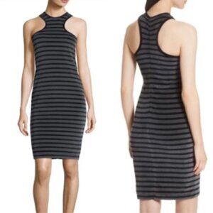 T by Alexander Wang Striped Velour Racerback Dress, size Medium